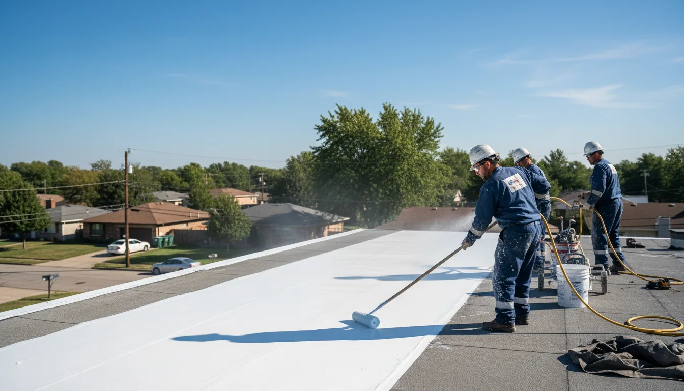 Commercial roof coating in Oilton, TX near me